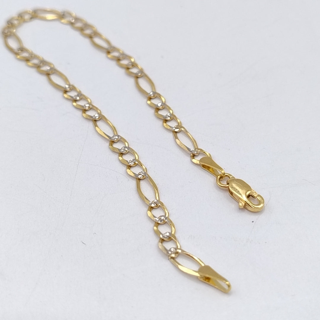 PULSERA 3X1 DIAMANTADA 14K 18 CM 2.5 GR (NUEVO)
