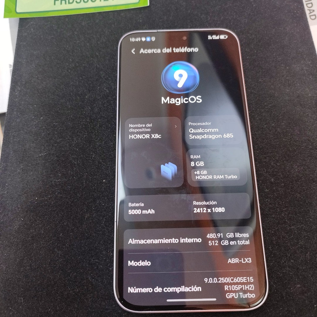 CELULAR HONOR X8C ABR-LX3 (2025) 512 GB 8 GB RAM (SEMINUEVO)