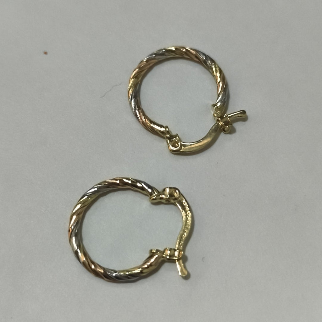 ARETES ARRACADAS COMBINADAS 14K 2.1 GR (NUEVO)