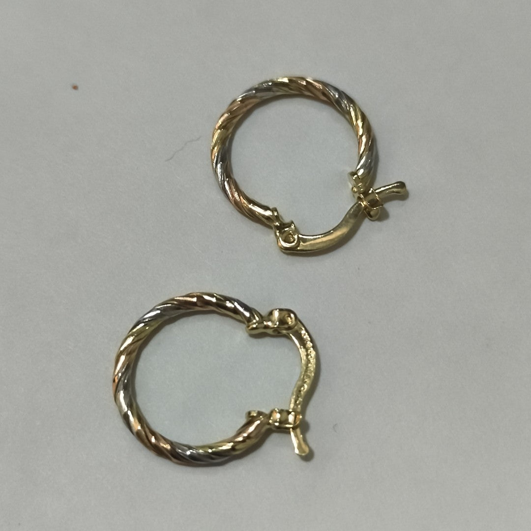 ARETES ARRACADAS COMBINADAS 14K 2.1 GR (NUEVO)