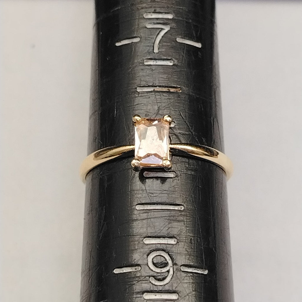 ANILLOS TEJIDO ANILLITO C PIEDRA DE COLOR 14K 8 1.2 GR (NUEVO)