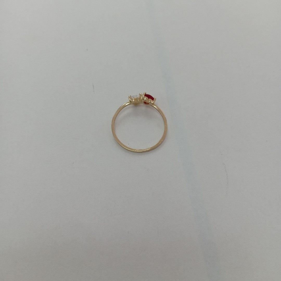 ANILLOS CON CIRCONIA T PIEDRA DE COLOR 14K TALLA 7 1 GR (NUEVO)
