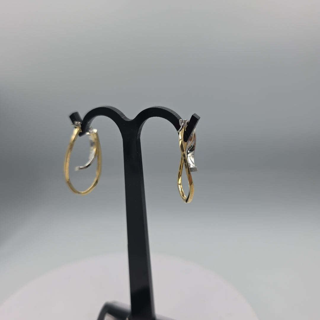 ARRACADAS PAR ORO,ORO COMBINADO 14 K 1,70 GRMS (SEMINUEVO)