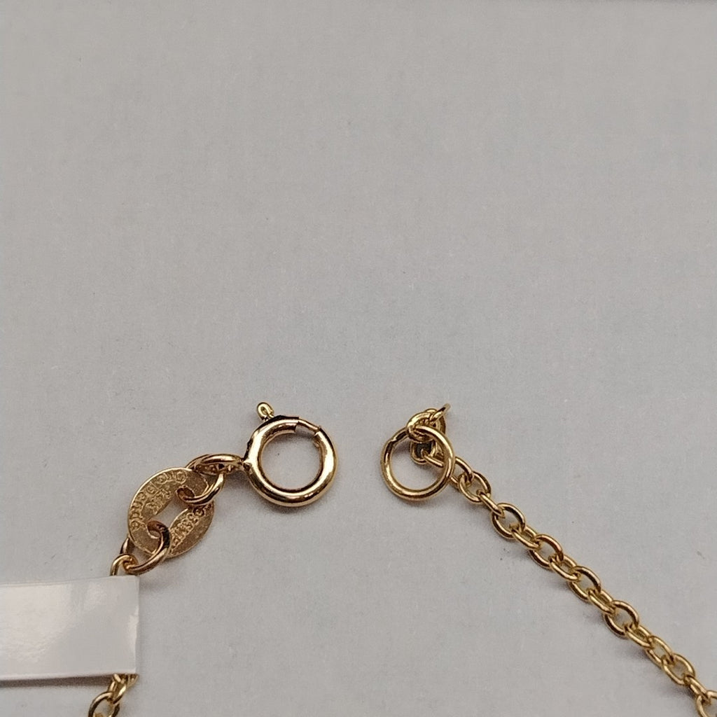 PULSERA ESPECIAL CON TREBOL 14K 18 CM 1.9 GR (NUEVO)