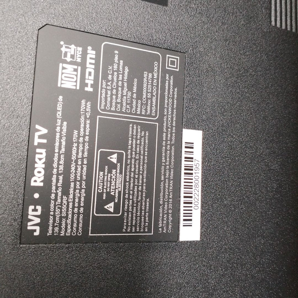 PANTALLA JVC SI55QRF 55" LED 4K (SEMINUEVO)