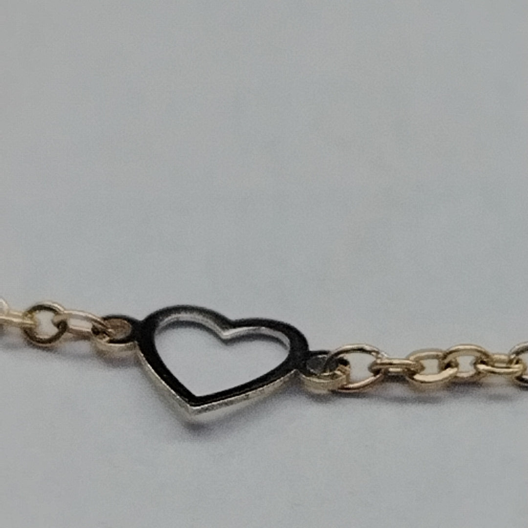 PULSERA ESPECIAL CON CORAZONES 10K 18 CM 1.2 GR (NUEVO)