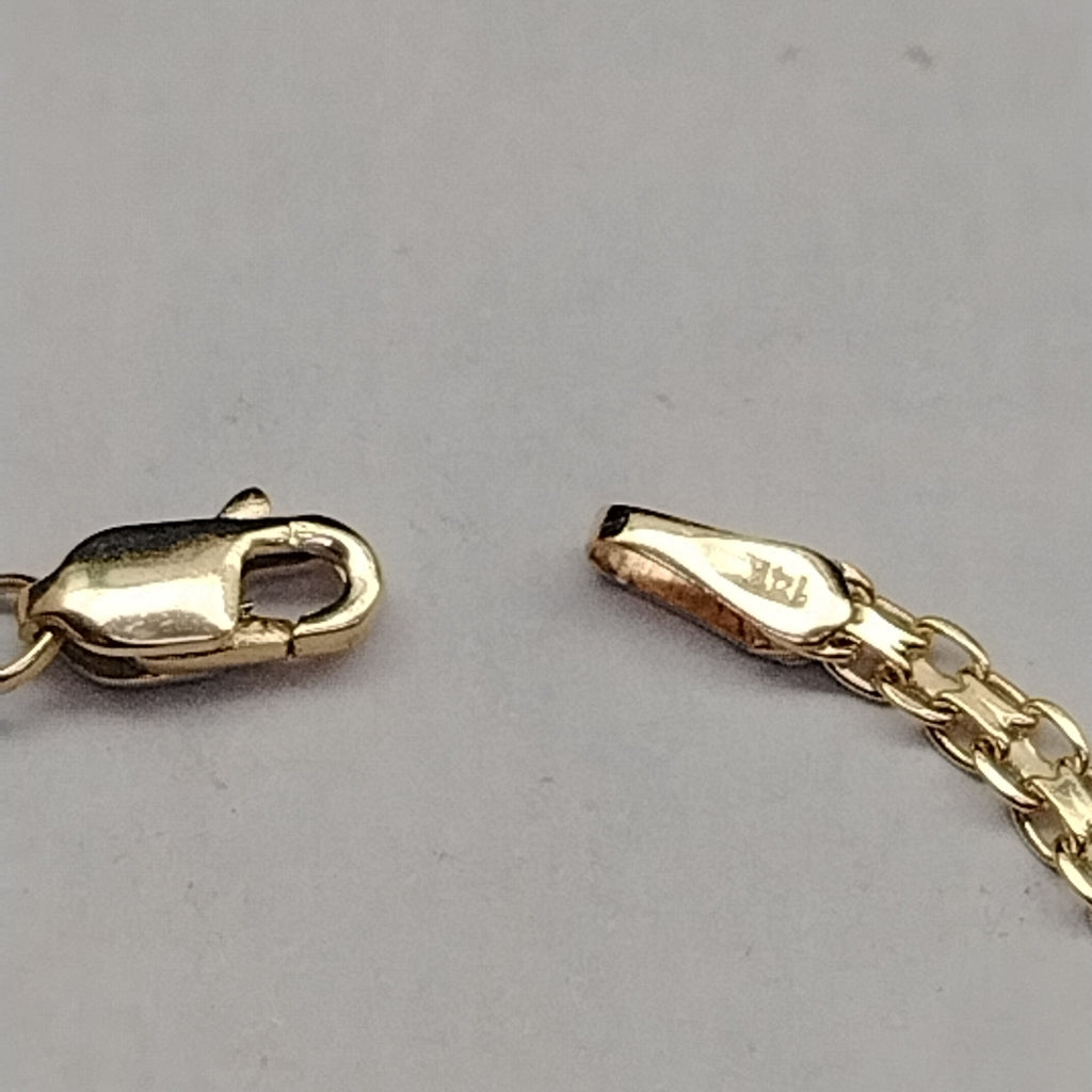 PULSERA ESPECIAL C FLORES 14K 18 CM 2.9 GR (NUEVO)