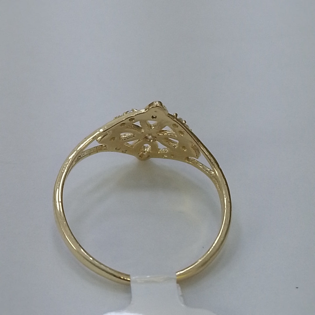 ANILLOS ANILLITO FIG NUDO DE BRUJA CON CIRCONIAS 10K TALLA 8 1.7 GR (NUEVO)