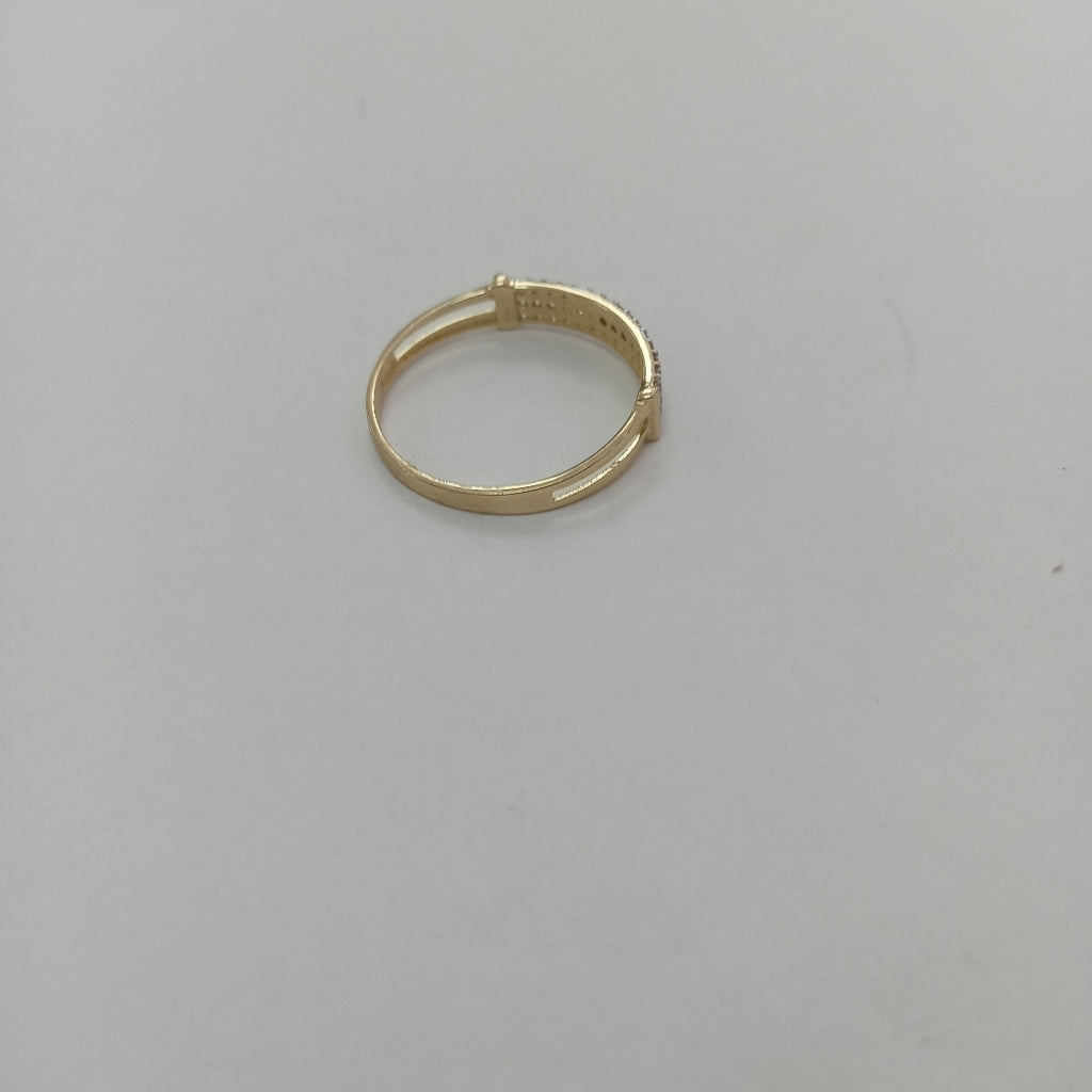 ANILLO ANILLITO C CIRCONIAS 14K 9 TALLA 1.5 GR (NUEVO)