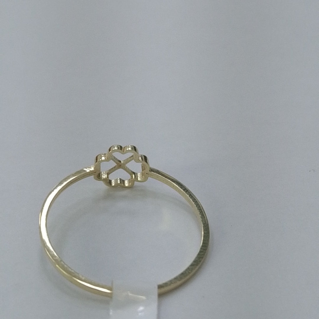 ANILLOS ANILLITO FIG TREBOL 10K TALLA 9 0.8 GR (NUEVO)