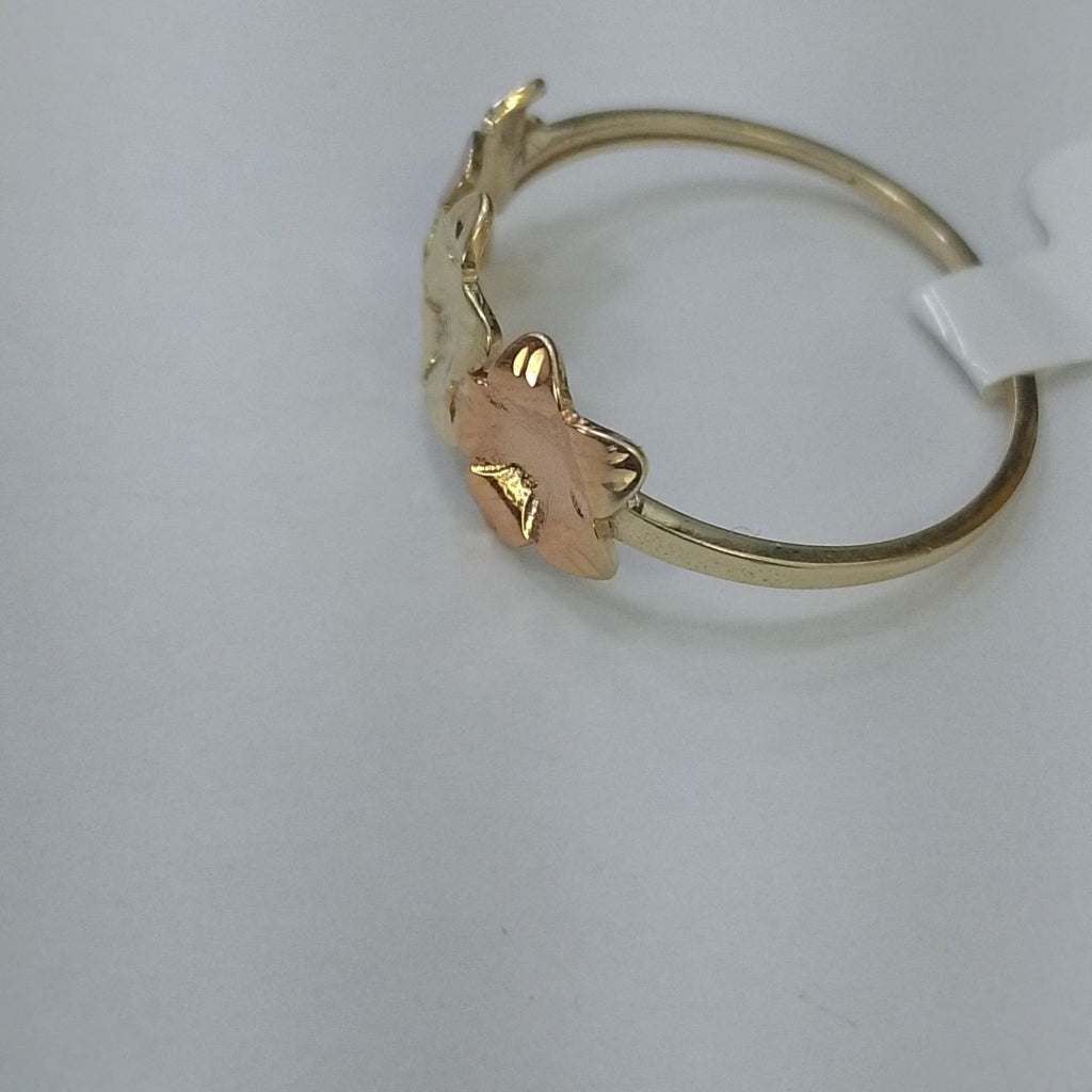 ANILLOS ANILLITO FIG FLORES 10K TALLA 9 1.3 GR (NUEVO)