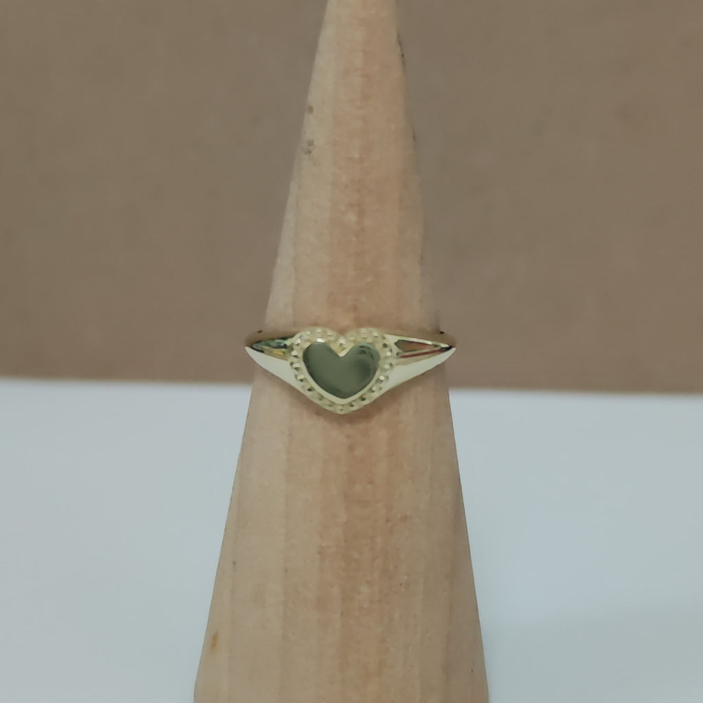 ANILLOS ANILLITO FIG CORAZON 10K TALLA 8 1.7 GR (NUEVO)