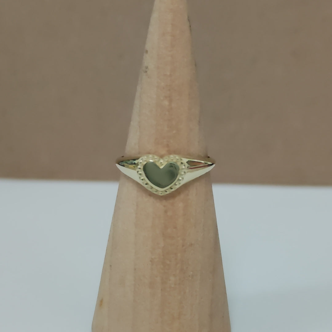 ANILLOS ANILLITO FIG CORAZON 10K TALLA 8 1.7 GR (NUEVO)