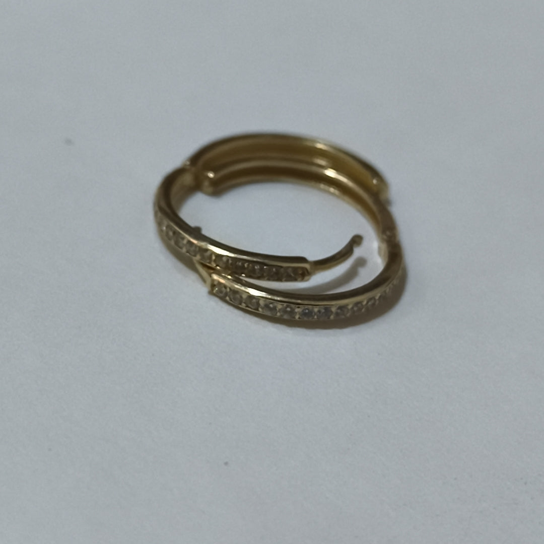 ARETES ARRACADAS C CIRCONIAS 14K 2 GR (NUEVO)