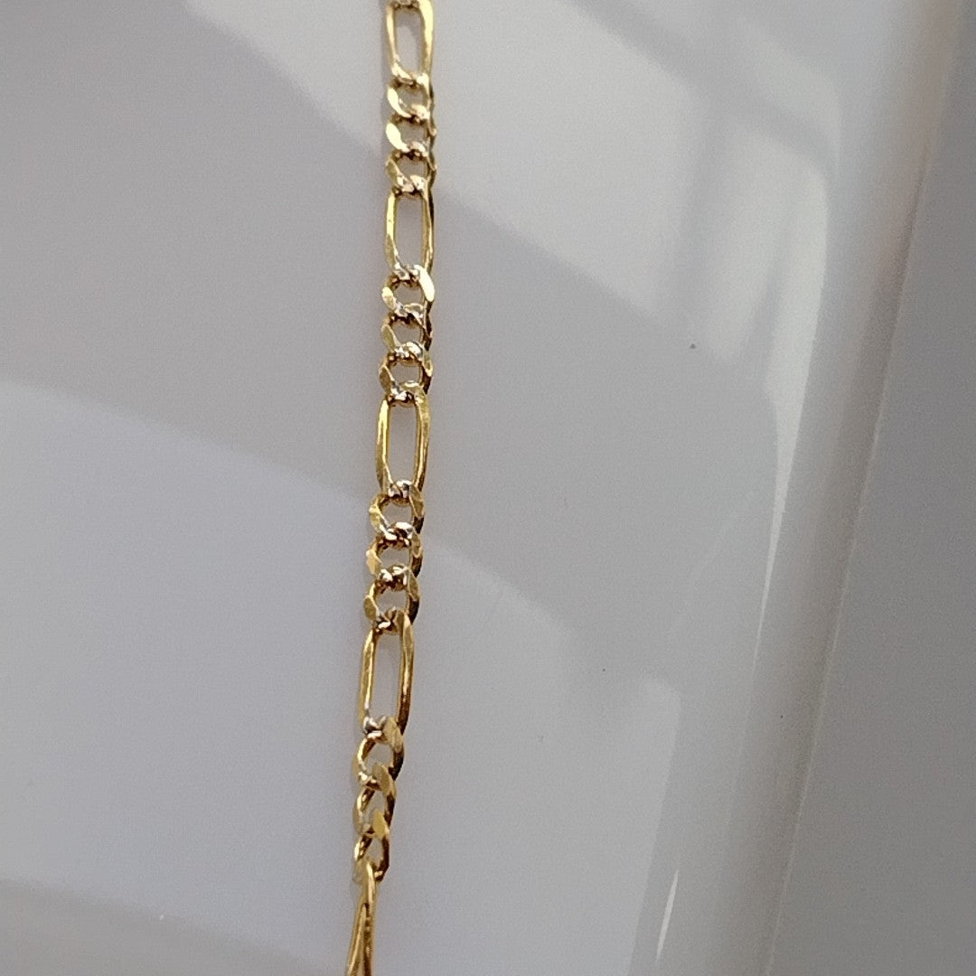 CADENA 3X1 DIAMANTADA 14K 55 CM 5 GR (NUEVO)