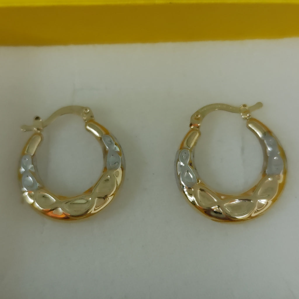 ARETES ARRACADAS COMBINADAS CON INFINITO 14K 2.1 GR (NUEVO)