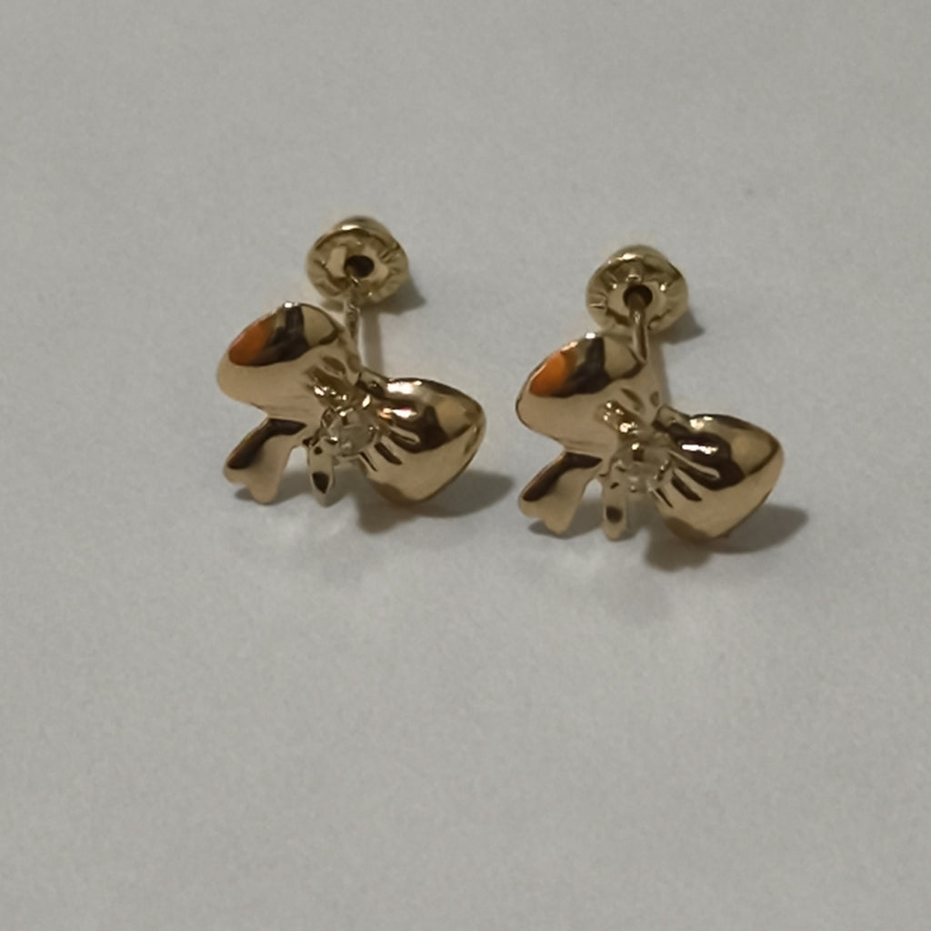 BROQUELES BROQUEL FIG MOÑO C CIRCONIA 14K 0.2441 GR (NUEVO)