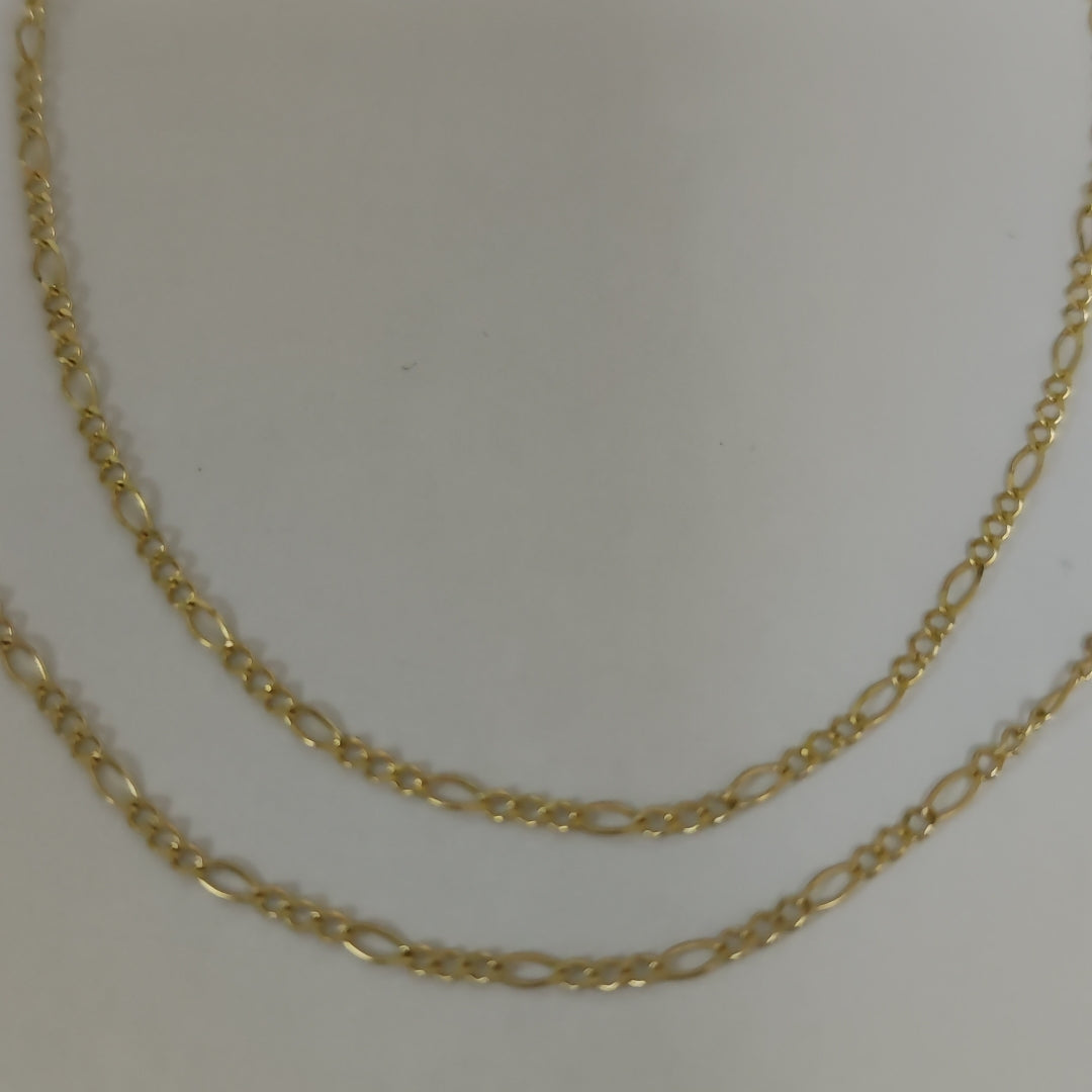 CADENA TEJIDO 3X1 14K 55 CM 2.3 GR (NUEVO)