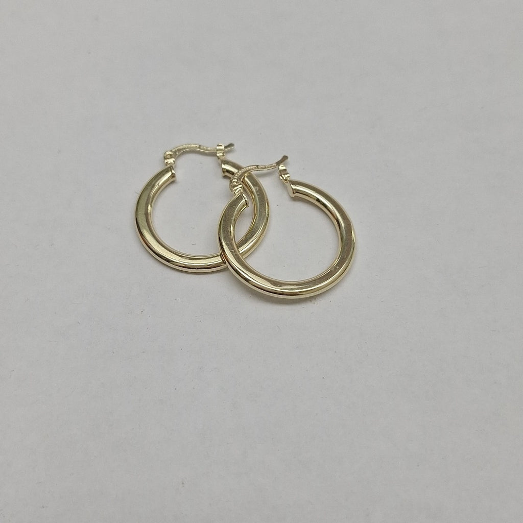 ARETES TEJIDO ARRACADA LISA 14K 2 GR (NUEVO)