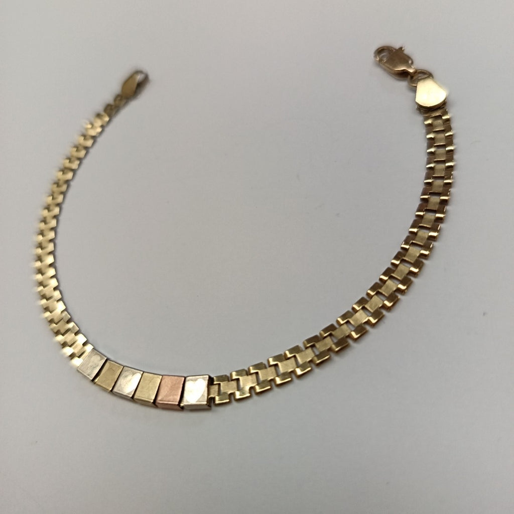 PULSERA ORO COMBINADO 10 K 3.3 GRMS (SEMINUEVO)
