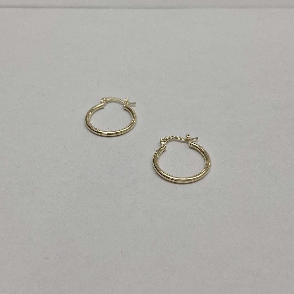 ARETES TEJIDO ARRACADAS LISAS 14K 1.2 GR (NUEVO)