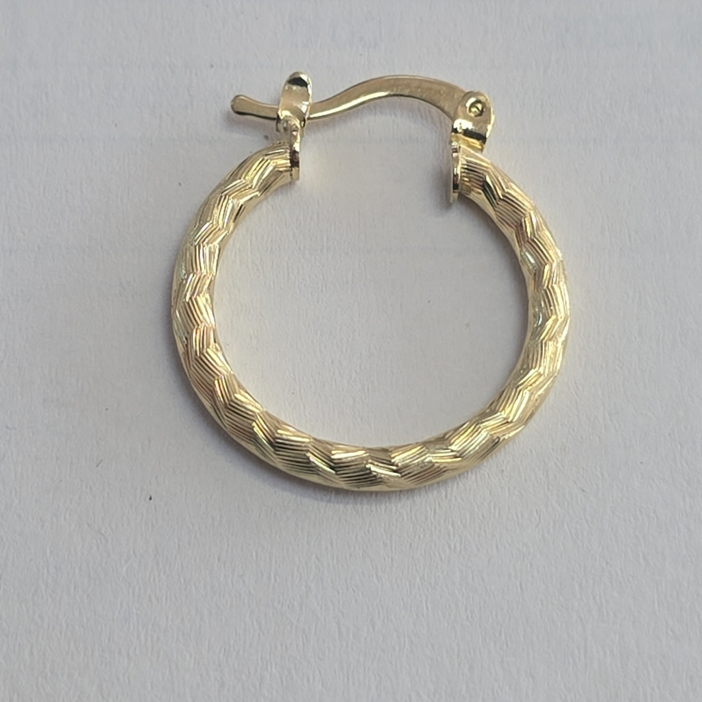 ARETES ARRACADAS LABRADAS 14K 2 GR (NUEVO)