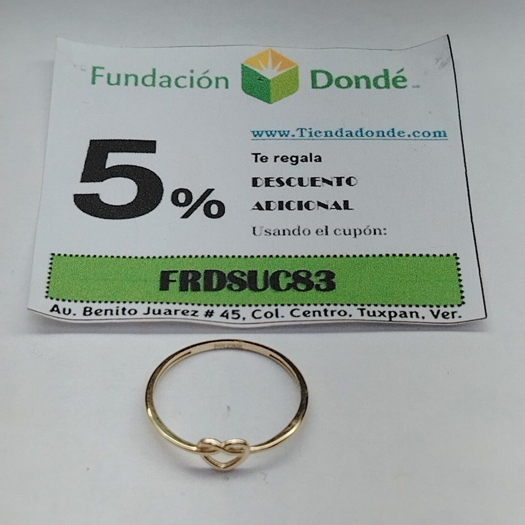 ANILLOS ANILLITO FIG CORAZON 10K TALLA 9 0.9 GR (NUEVO)