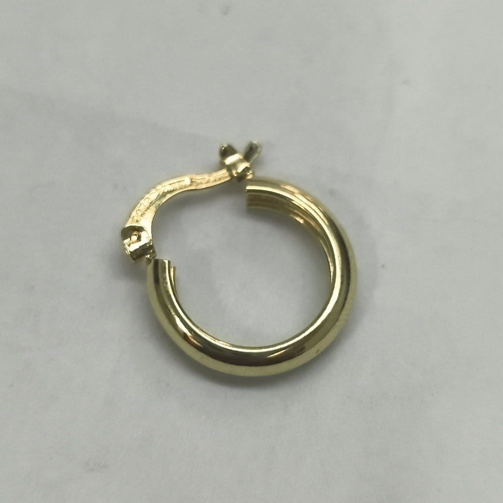 ARETES TEJIDO ARRACADAS LISAS 14K 2.1 GR (NUEVO)
