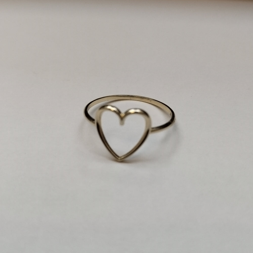 ANILLOS ANILLITO FIG CORAZON 10K TALLA 8 0.8 GR (NUEVO)