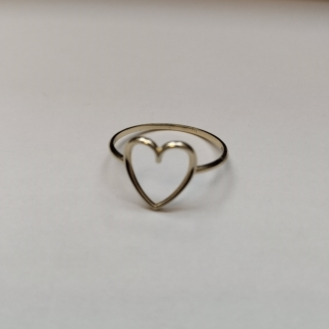 ANILLOS ANILLITO FIG CORAZON 10K TALLA 8 0.8 GR (NUEVO)
