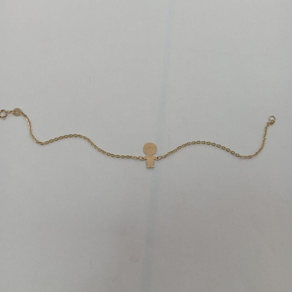 PULSERA TEJIDO ESPECIAL FIG NIÑO 14K 18 CM 1.4 GR (NUEVO)