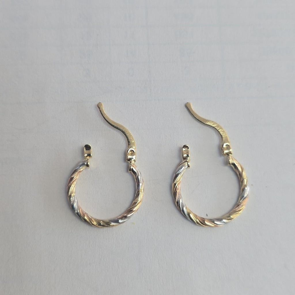 ARETES ARRACADAS COMBINADAS 14K 2 GR (NUEVO)