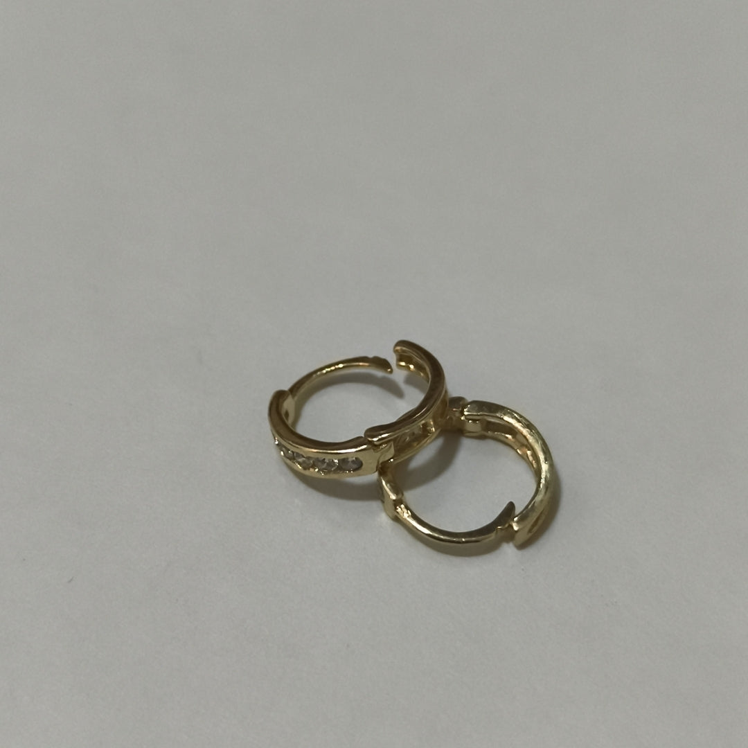 ARETES ARRACADA C CIRCONIAS 14K 1.2 GR (NUEVO)