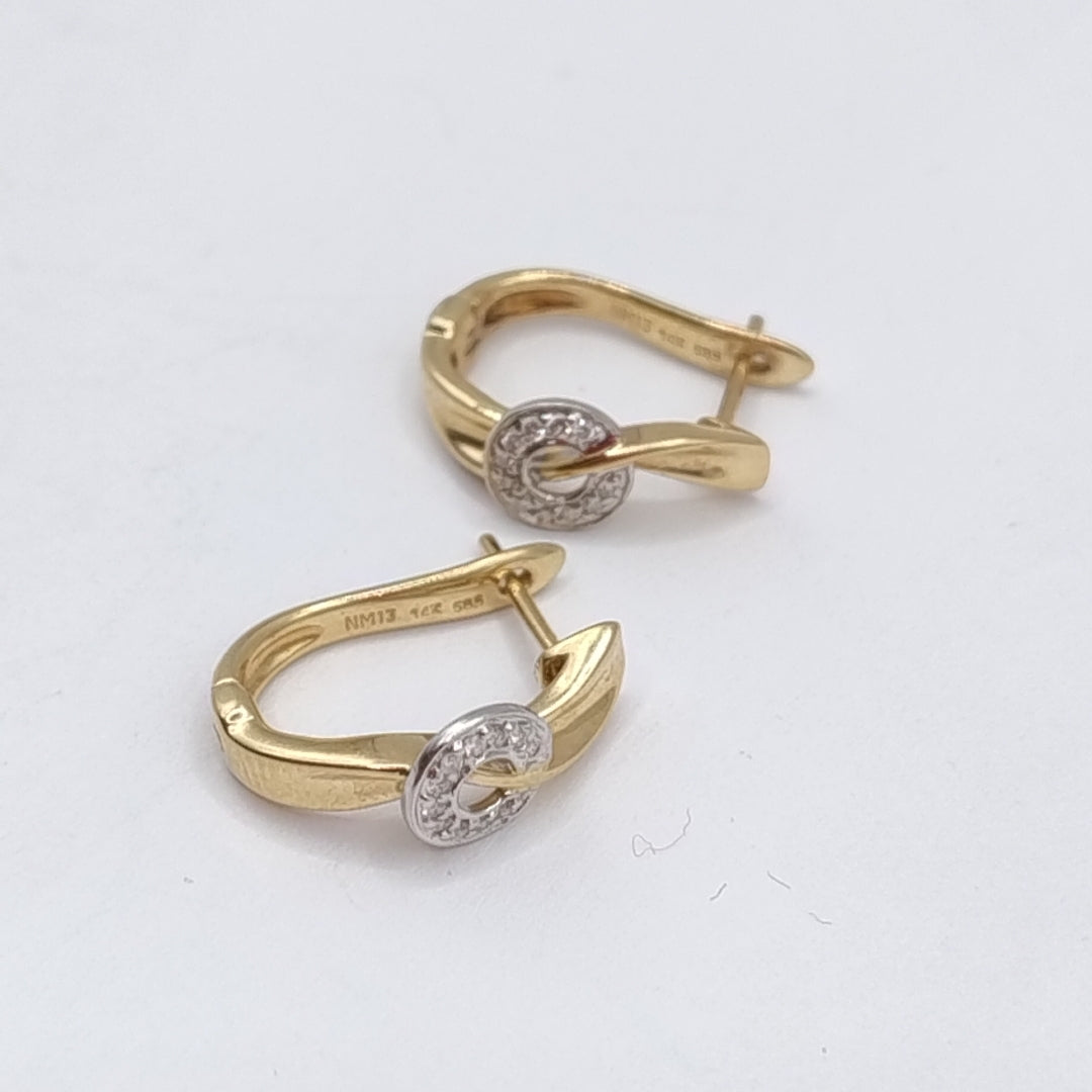 ARETES PAR ORO 14 K 3.3 GRMS (SEMINUEVO)