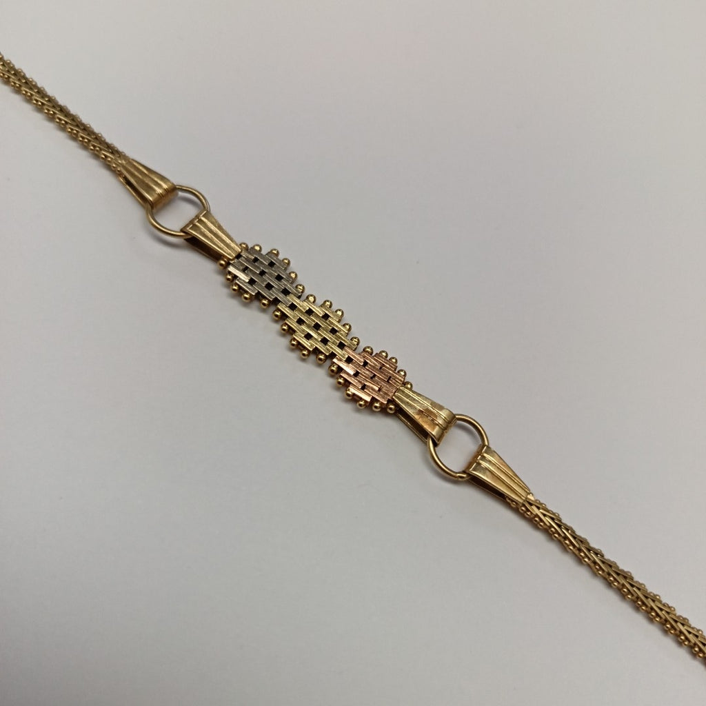 PULSERA ORO COMBINADO 14 K 7,40 GRMS (SEMINUEVO)