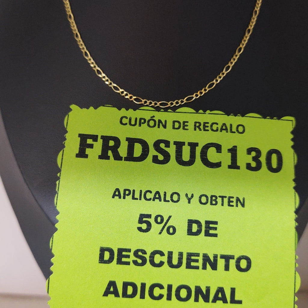 CADENA TEJIDO 3X1 14K 55 CM 2.3 GR (NUEVO)