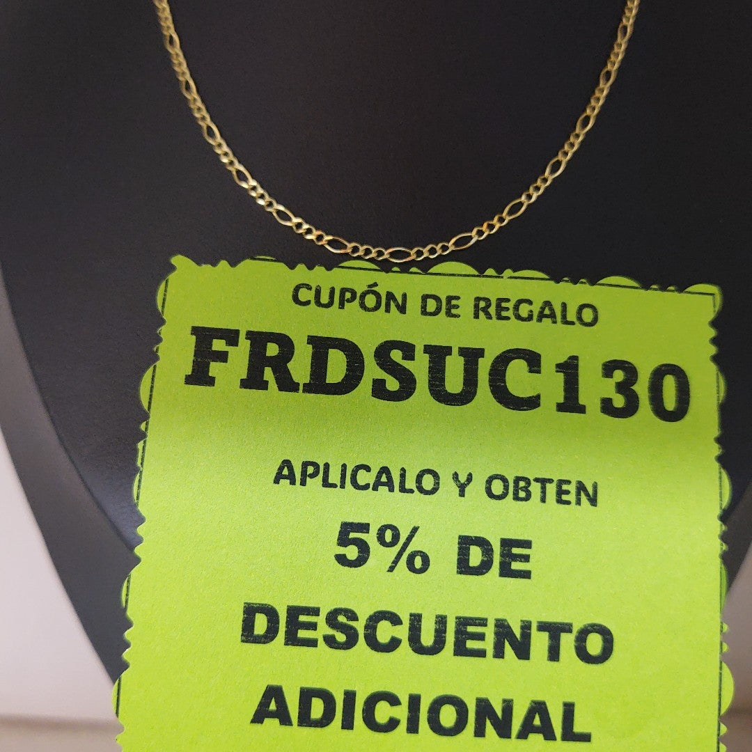 CADENA TEJIDO 3X1 14K 55 CM 2.3 GR (NUEVO)