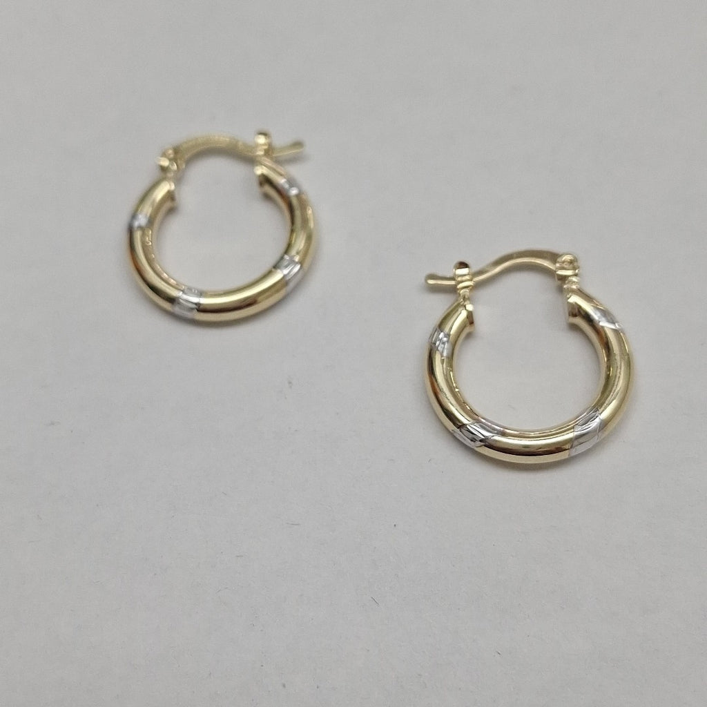 ARETES ARRACADAS COMBINADAS 14K 1.6 GR (NUEVO)
