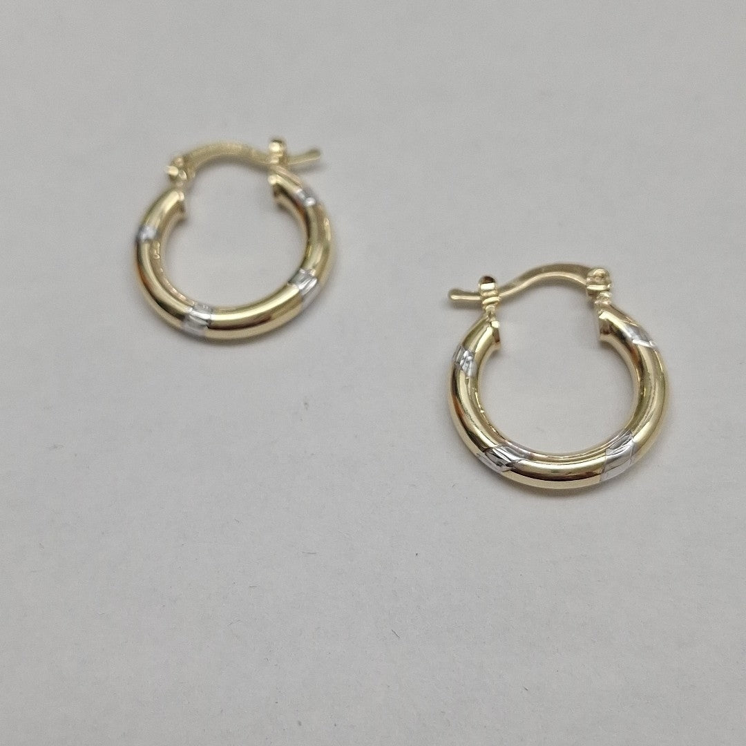 ARETES ARRACADAS COMBINADAS 14K 1.6 GR (NUEVO)