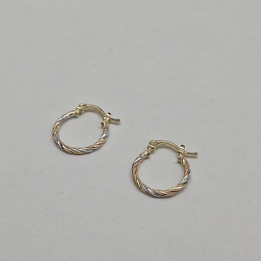 ARETES ARRACADAS COMBINADAS 14K 2 GR (NUEVO)