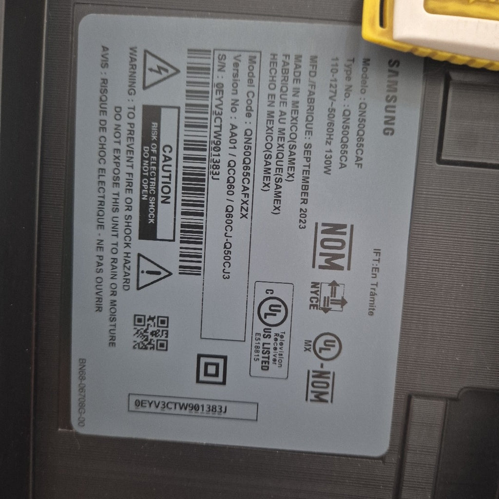 PANTALLA SAMSUNG QN50Q65CAF (2023) 50" QLED 4K (SEMINUEVO)