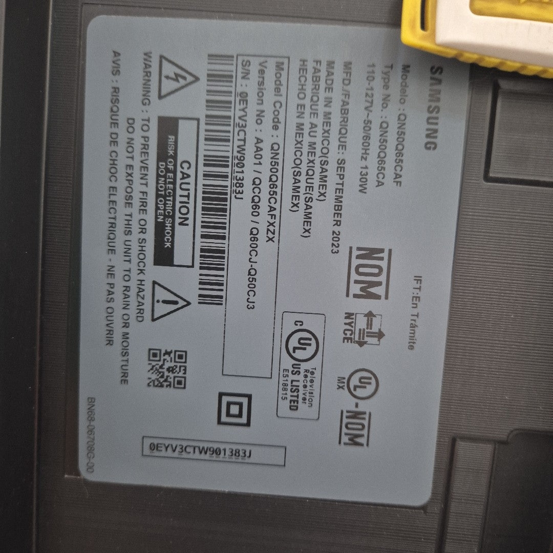PANTALLA SAMSUNG QN50Q65CAF (2023) 50" QLED 4K (SEMINUEVO)