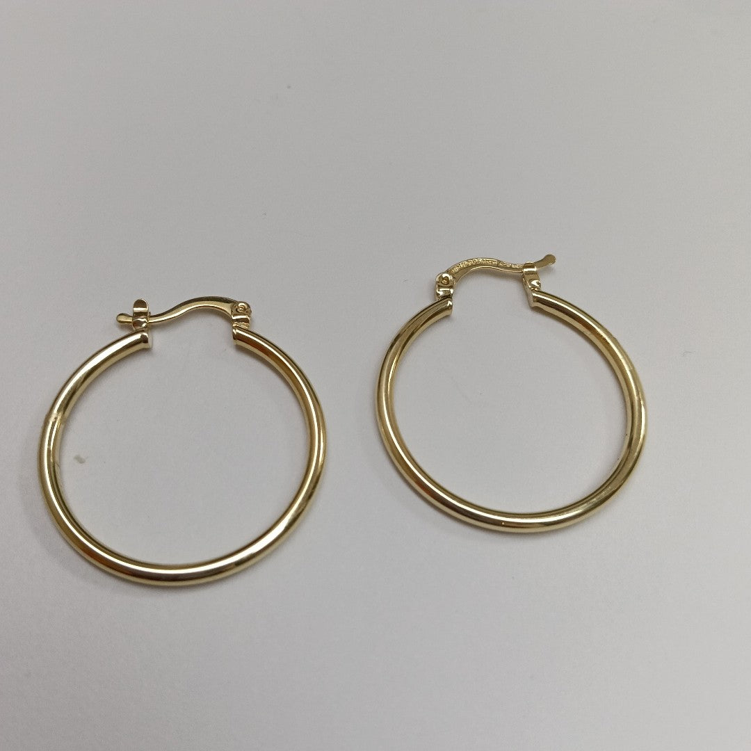 ARETES TEJIDO ARRACADAS LISAS 14K 1.5 GR (NUEVO)