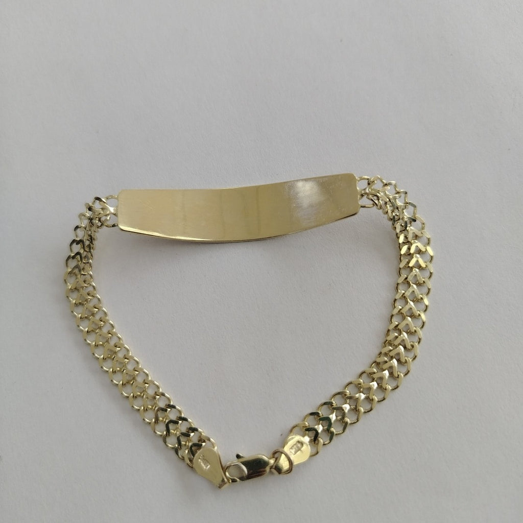 PULSERA TEJIDO ESCLAVA CHINO 14K 21 CM 10.3 GR (NUEVO)