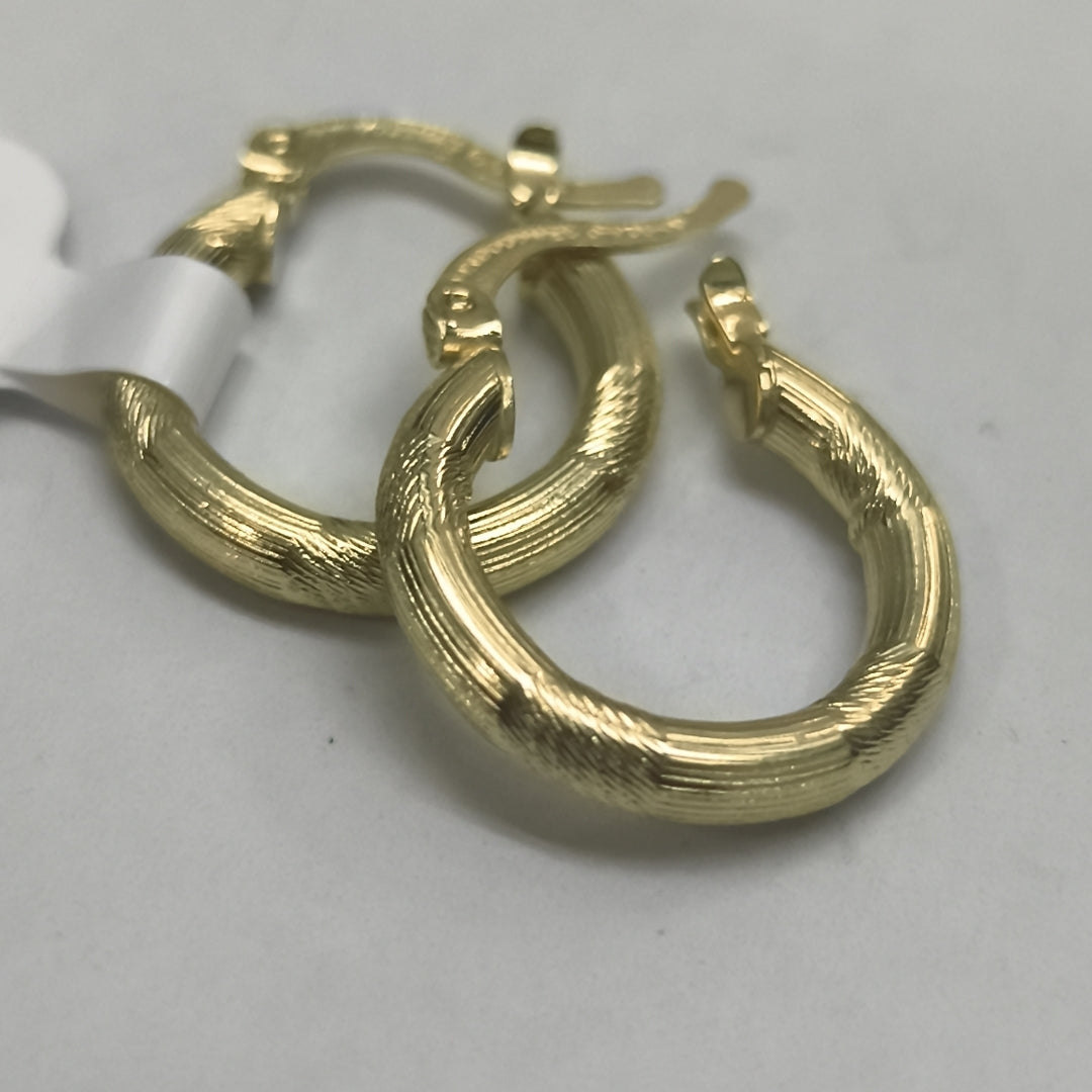 ARETES TEJIDO ARRACADAS CON DISEÑO 14K 2.7 GR (NUEVO)