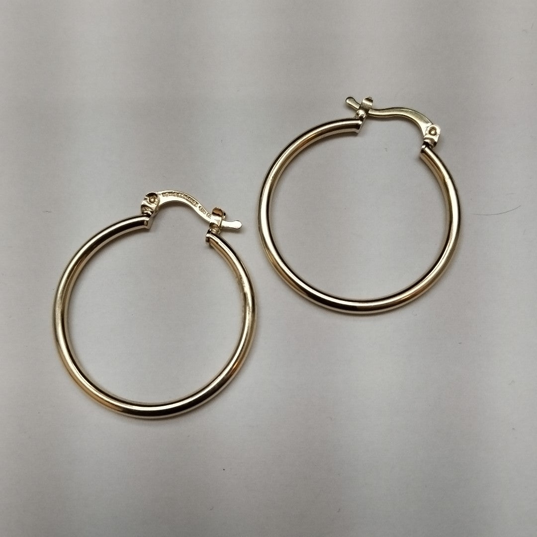 ARETES TEJIDO ARRACADAS LISAS 14K 1.5 GR (NUEVO)
