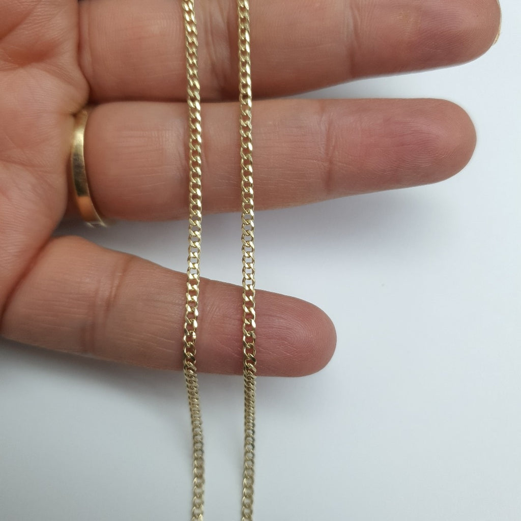 CADENAS TEJIDO BARBADA ORO 10K 55 CM 3.8 GR (NUEVO)