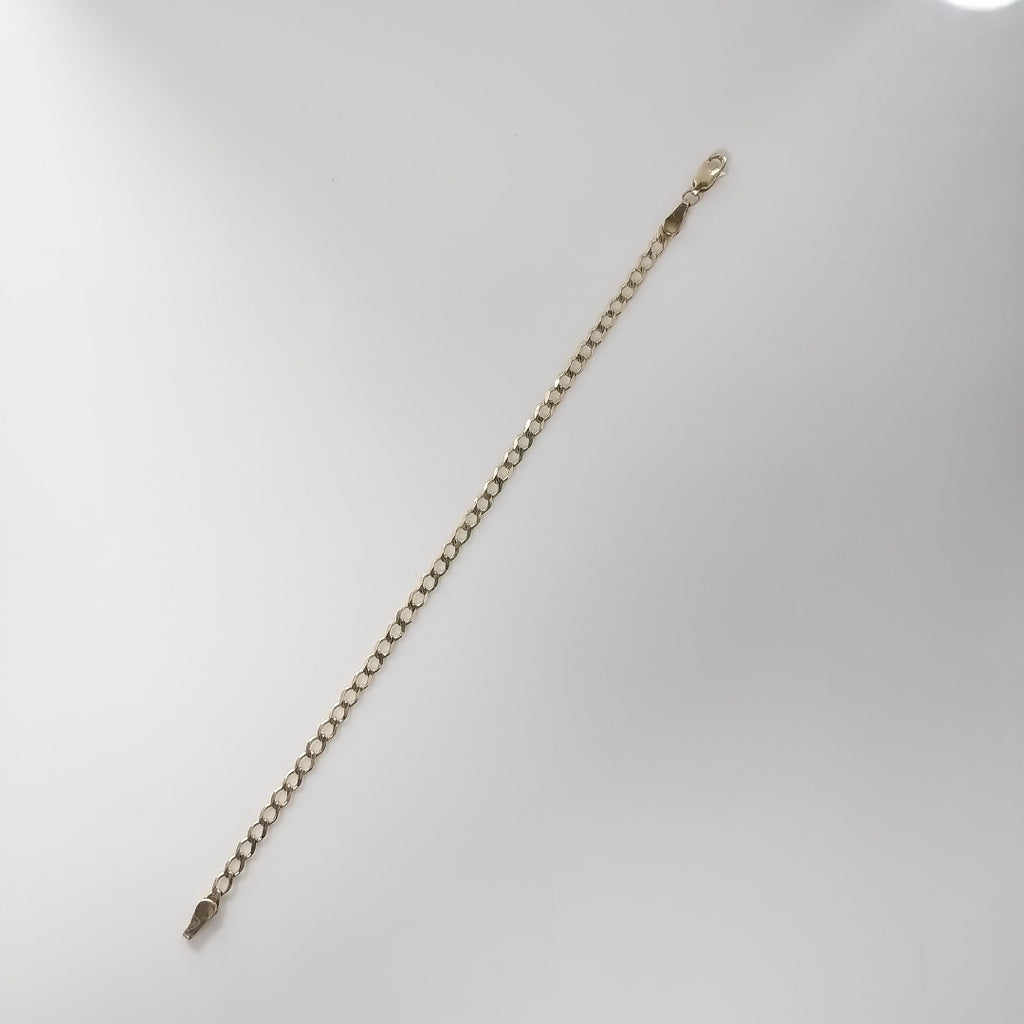 PULSERA TEJIDO BARBADA 14K 18 CM 3.4 GR (NUEVO)
