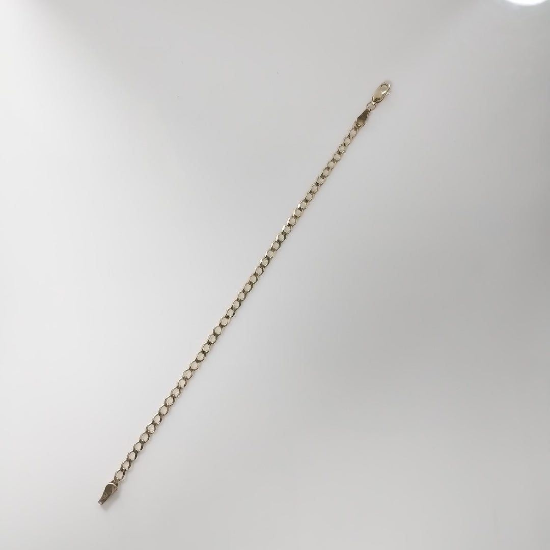 PULSERA TEJIDO BARBADA 14K 18 CM 3.4 GR (NUEVO)