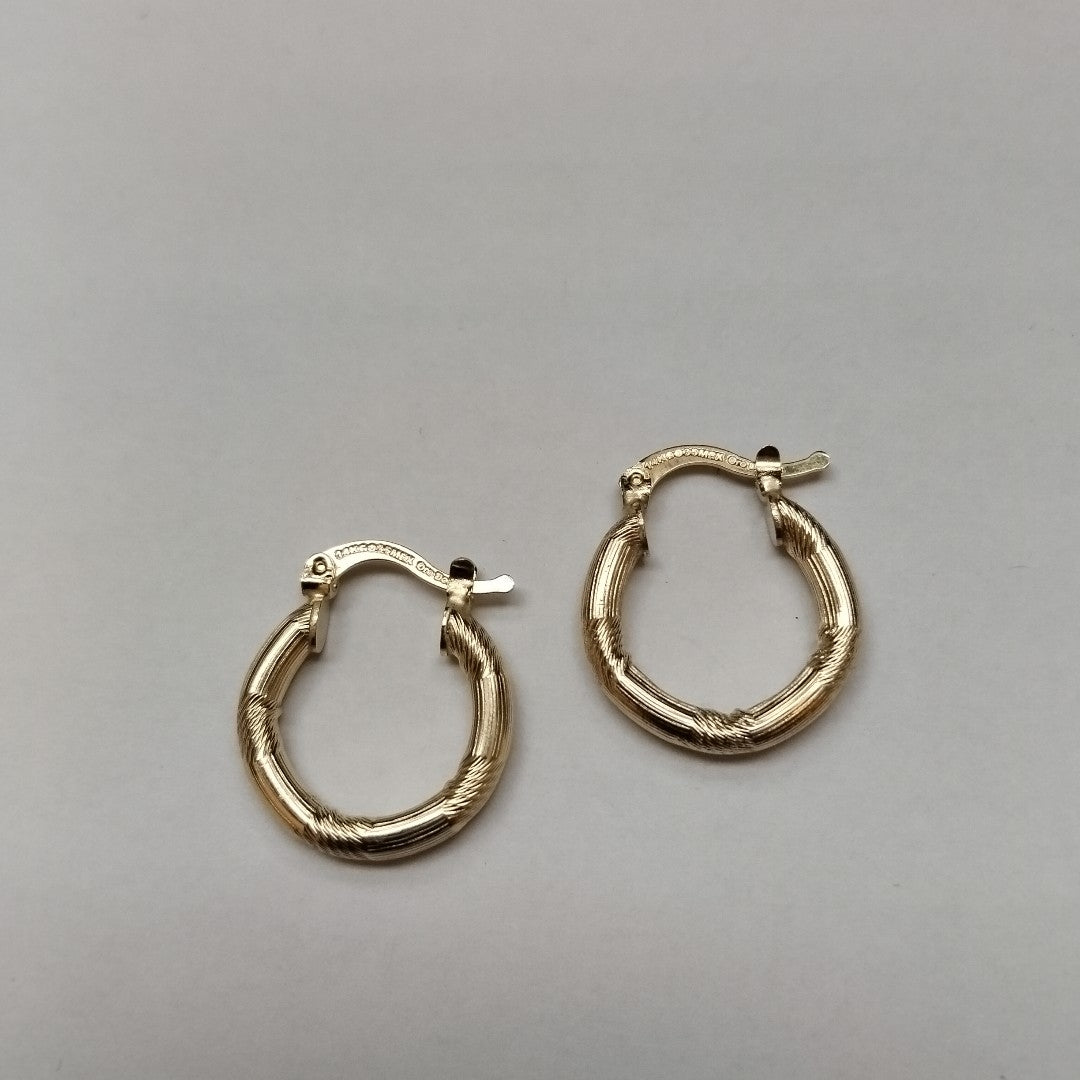 ARETES TEJIDO ARRACADAS CON DISEÑO 14K 2.7 GR (NUEVO)